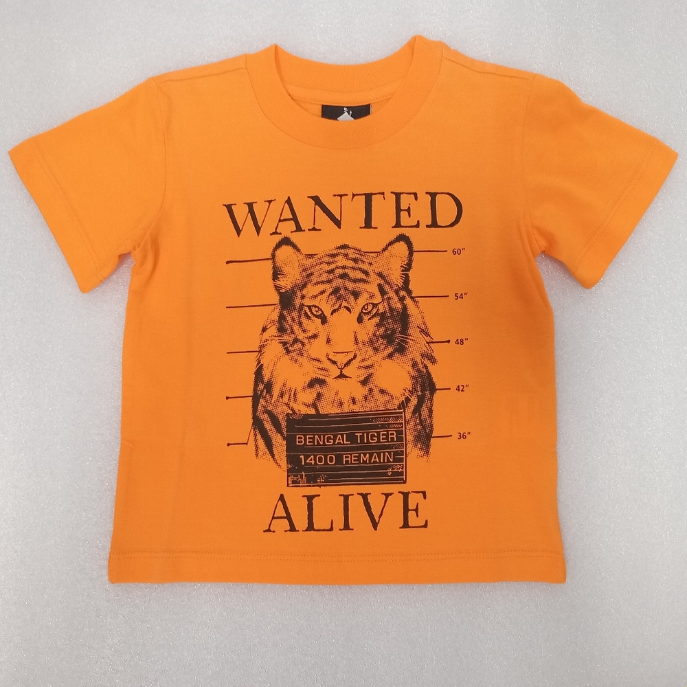 NWOT Babba Yagga Boys Graphic T-shirt Orange Short Sleeve Preppy Everyday Size 3